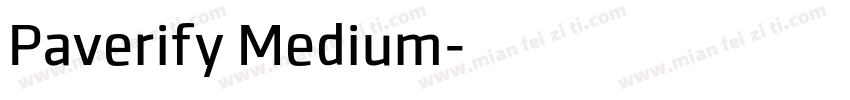 Paverify Medium字体转换